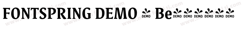 FONTSPRING DEMO - Be字体转换